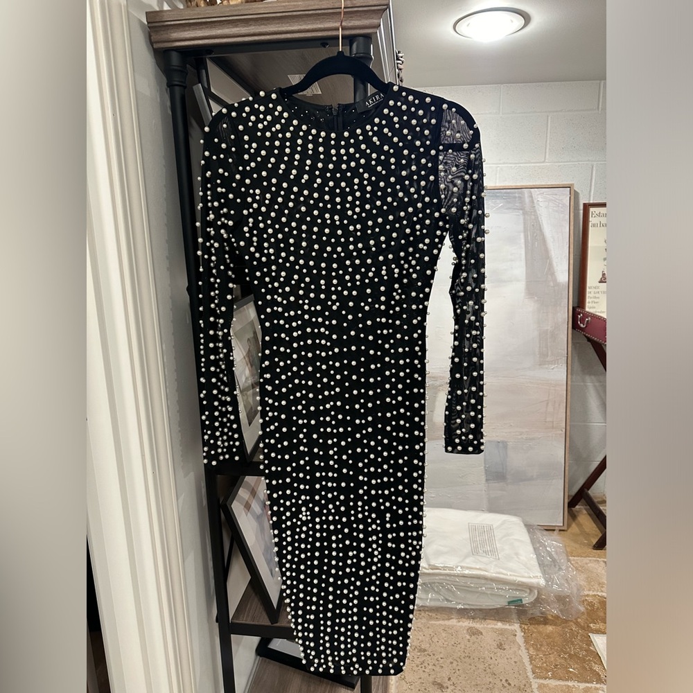 Akira Pearl all over Bodycon dress